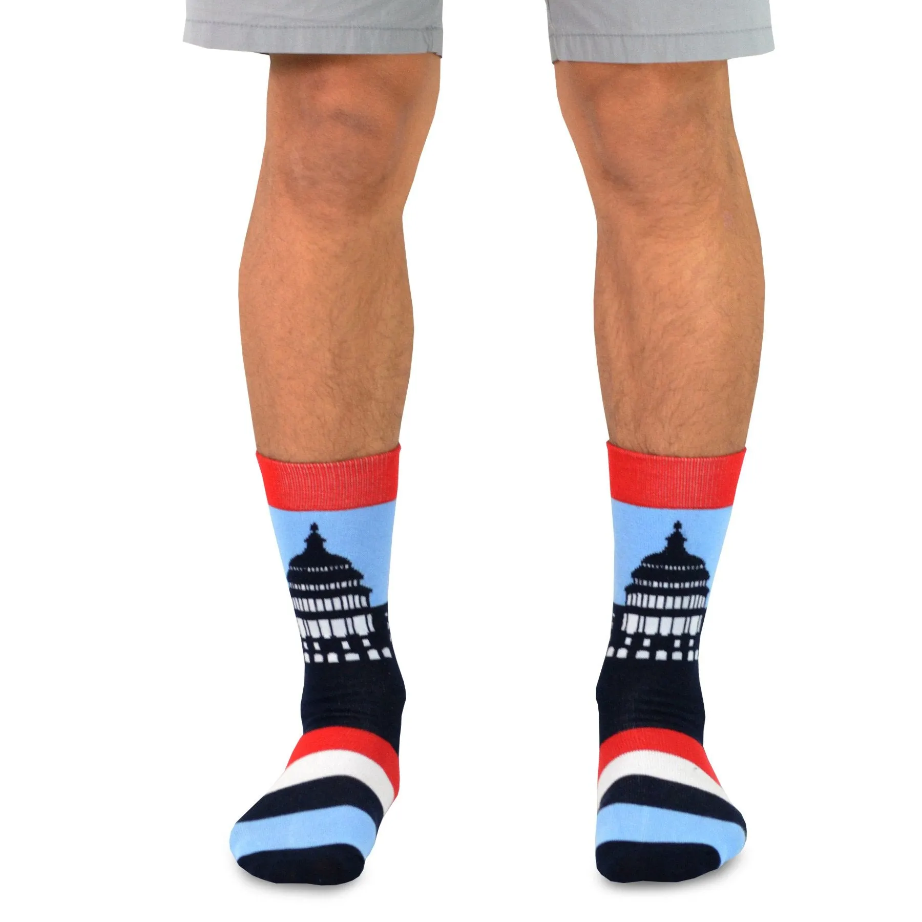 TeeHee Socks Men's 4th of July Cotton Crew I Love USA 5-Pack (51085)