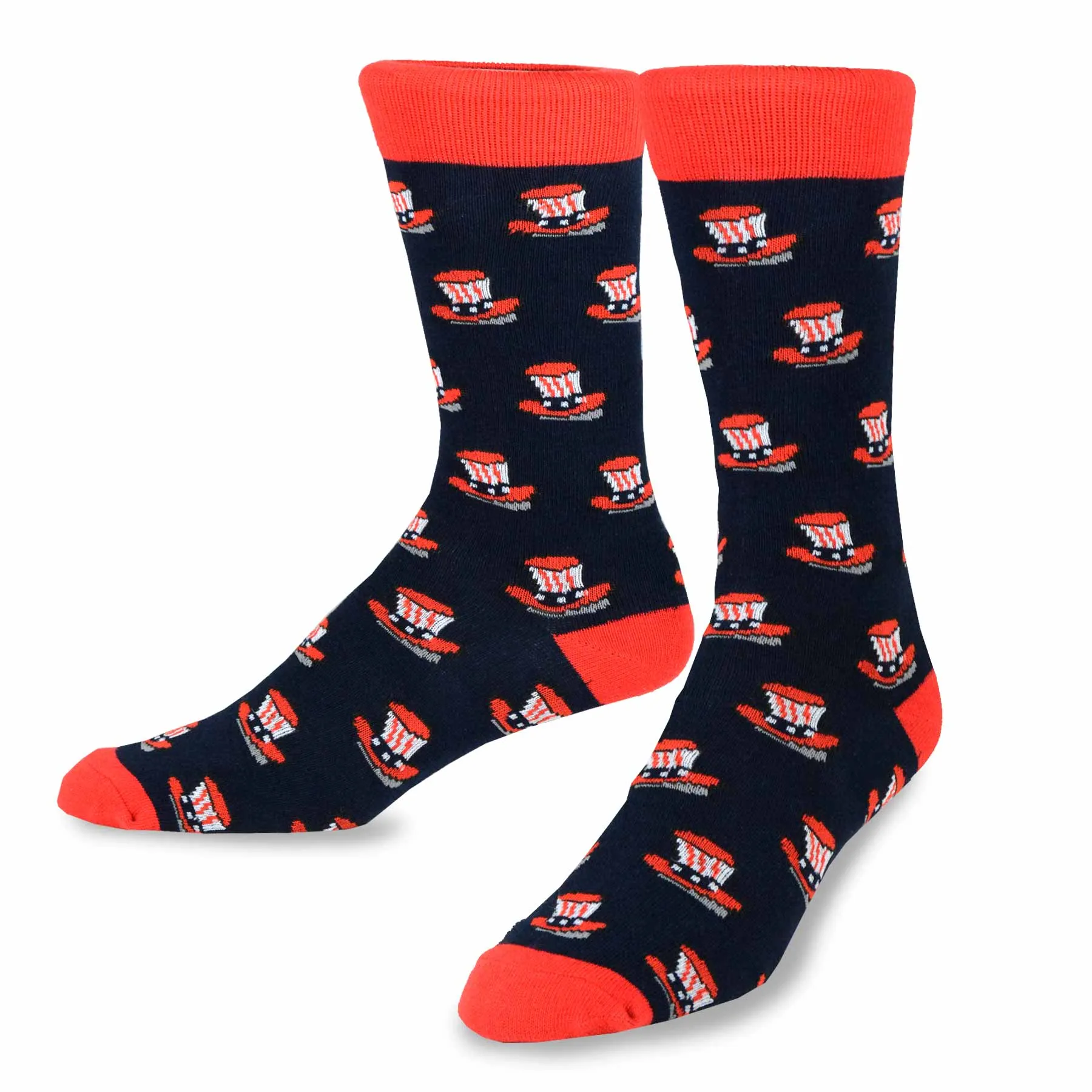 TeeHee Socks Men's 4th of July Cotton Crew Patriots 5-Pack (51084)