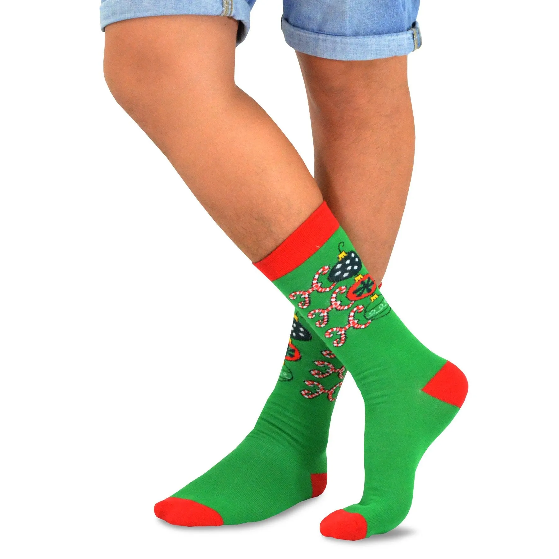 TeeHee Socks Men's Christmas Crew Assorted 12-Pack Gift Box A (51128)