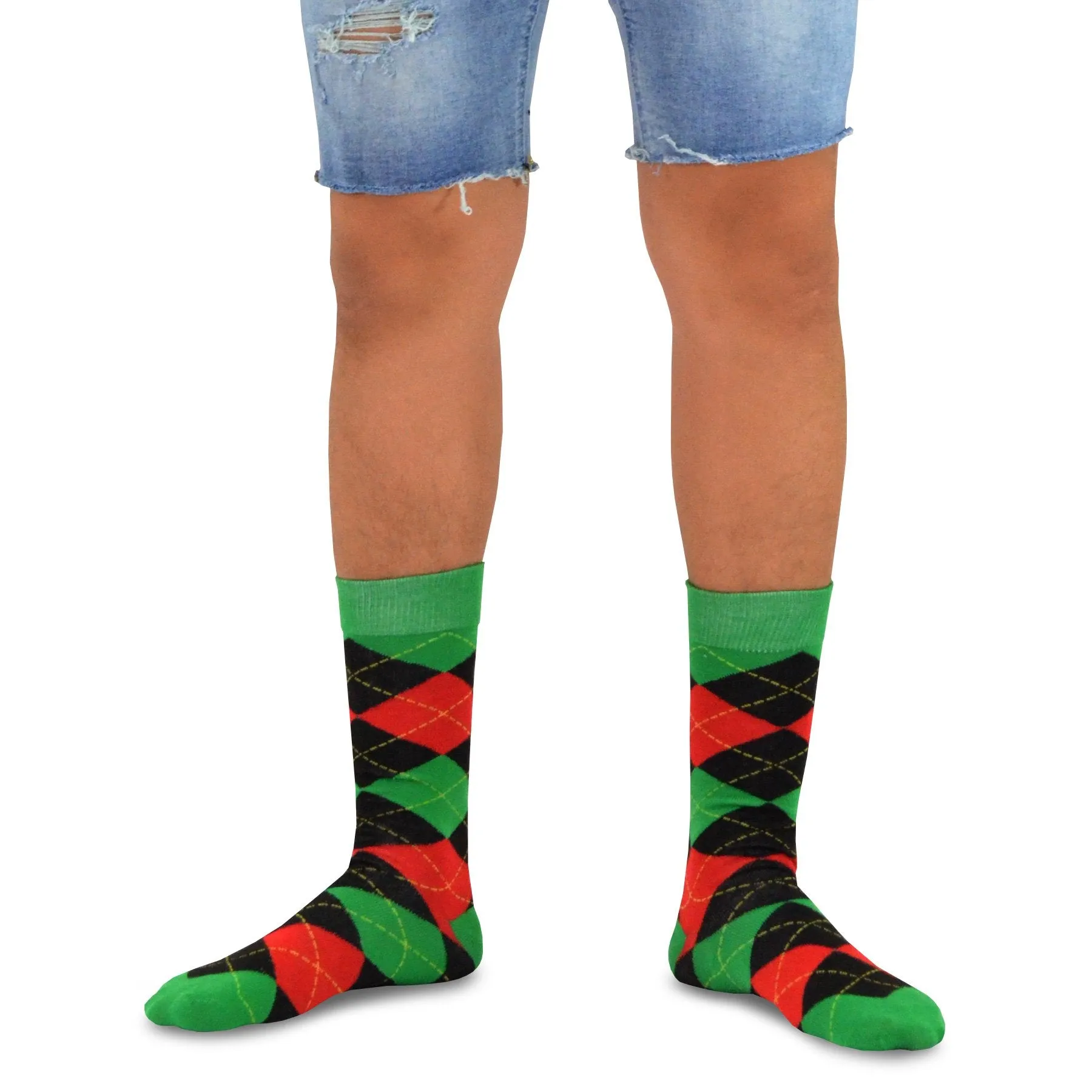 TeeHee Socks Men's Christmas Crew Assorted 12-Pack Gift Box B (51129)