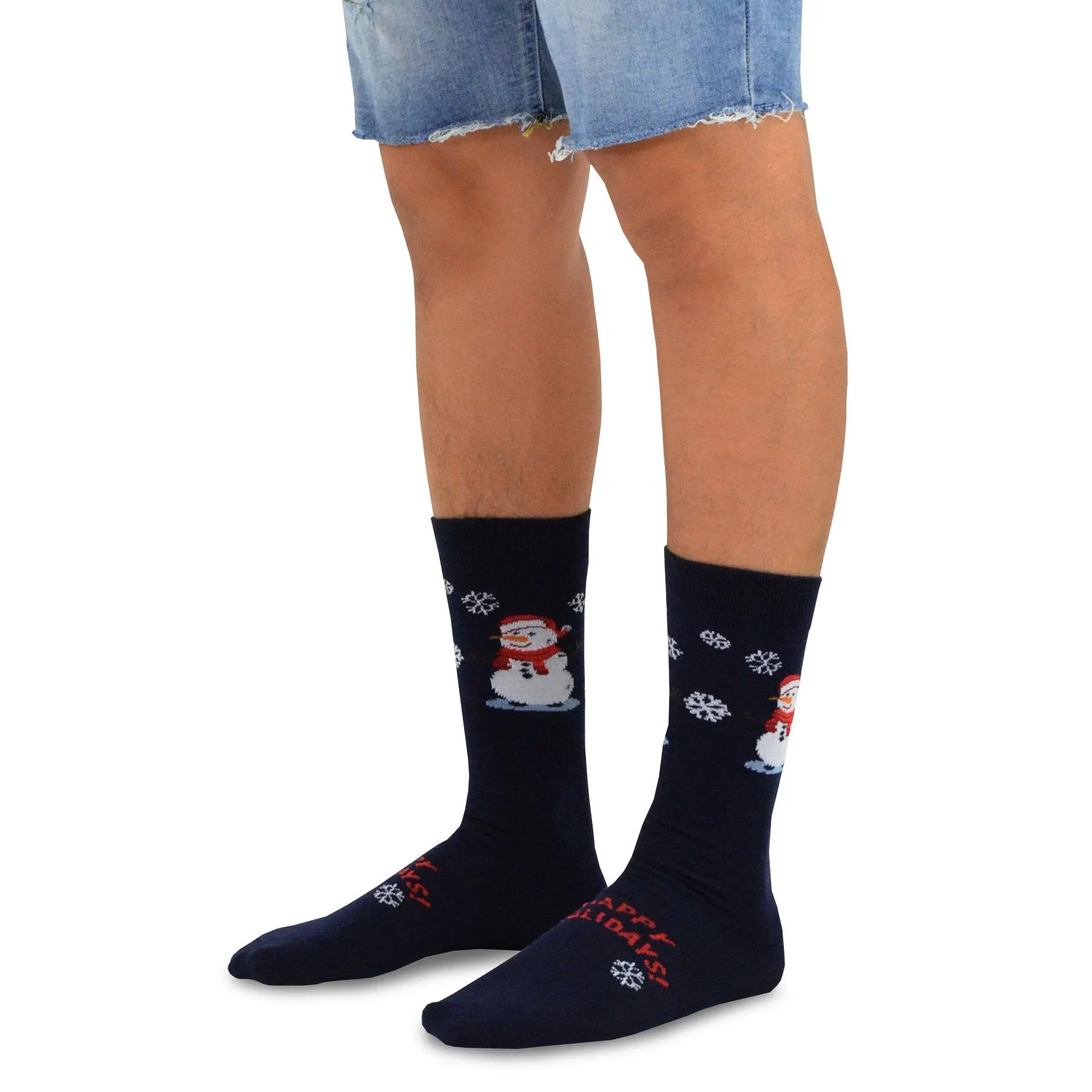 TeeHee Socks Men's Christmas Crew Assorted 12-Pack Gift Box B (51129)