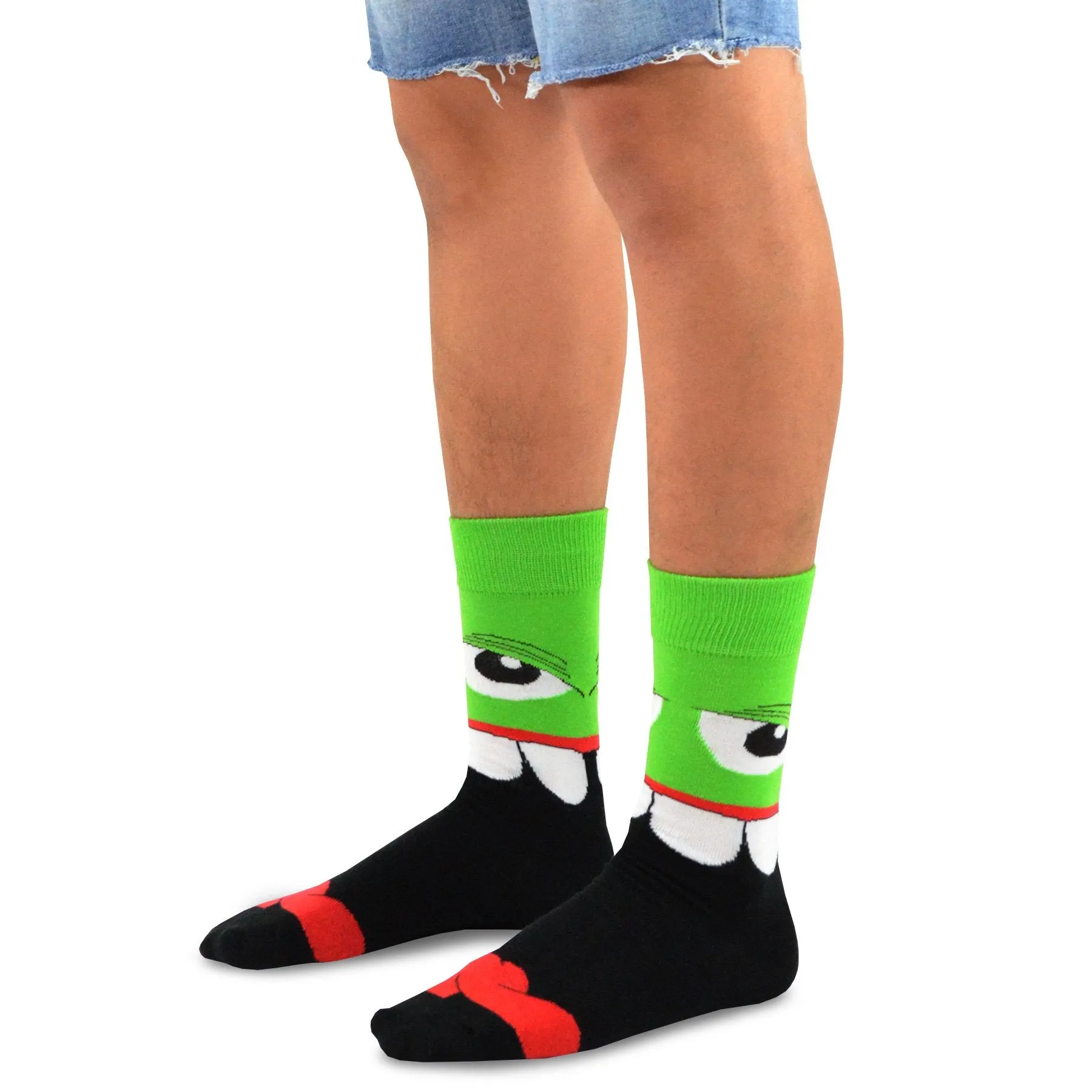 TeeHee Socks Men's Halloween Cotton Crew Monster Eyes 6-Pack (51167)