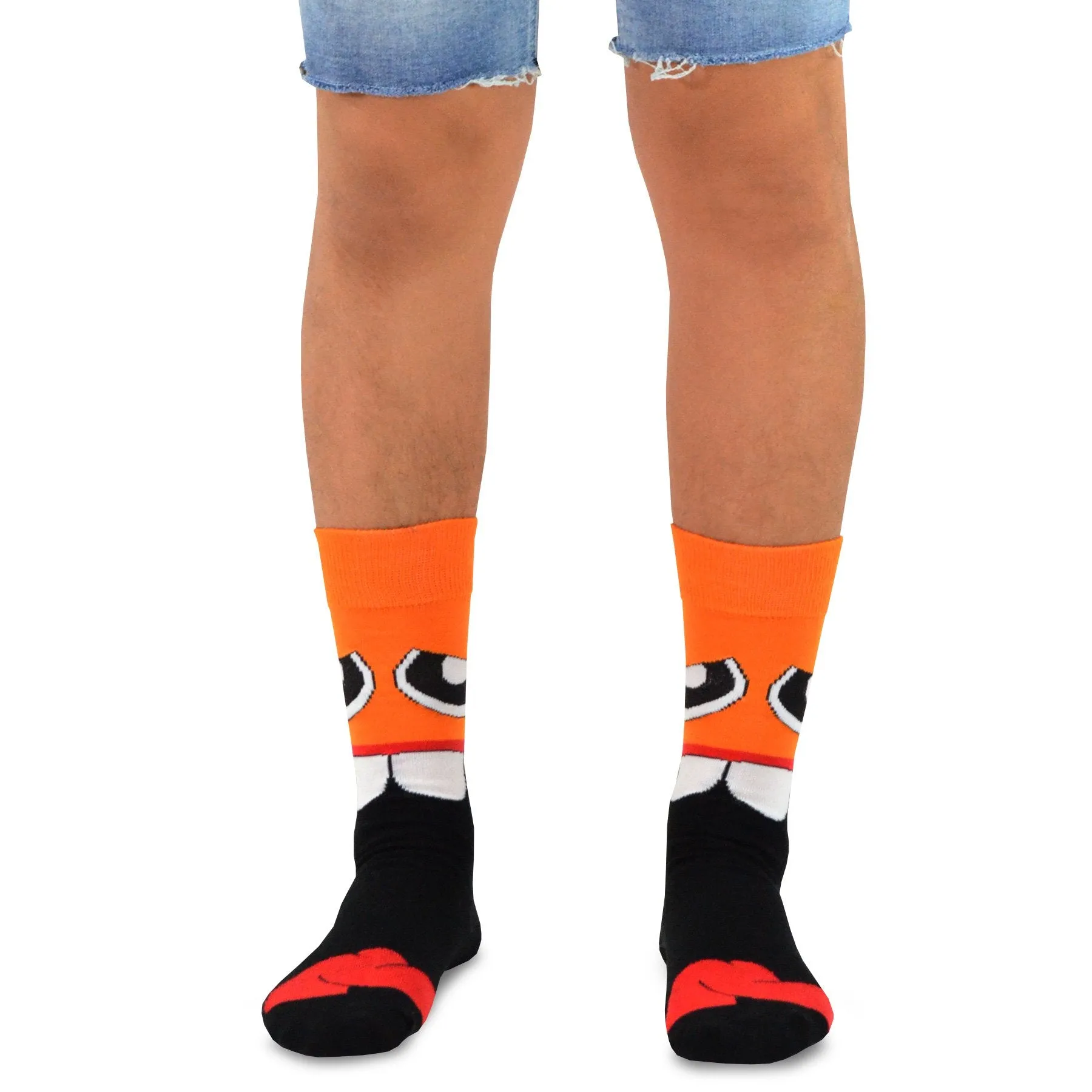 TeeHee Socks Men's Halloween Cotton Crew Monster Eyes 6-Pack (51167)