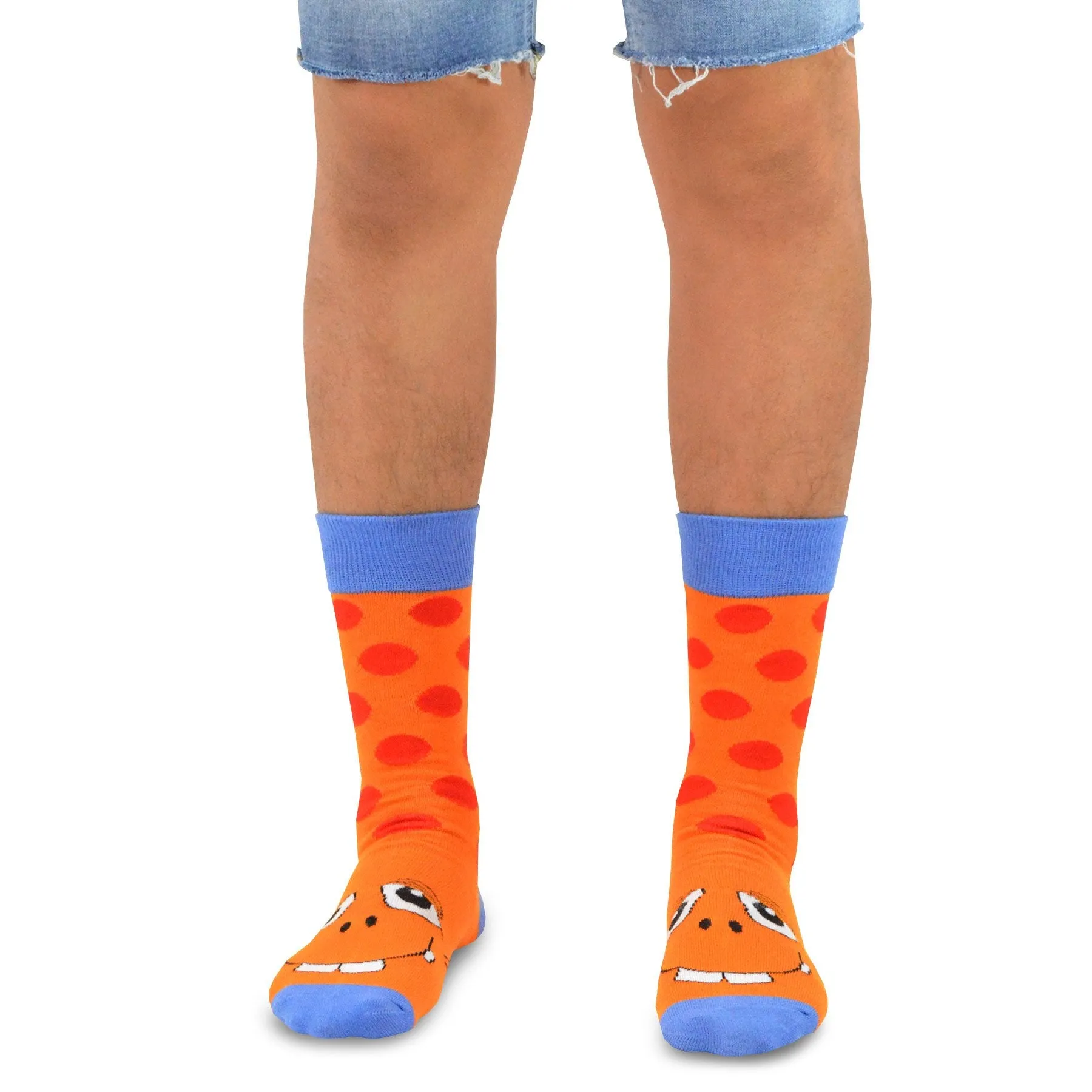 TeeHee Socks Men's Halloween Cotton Crew Monsters 6-Pack (51168)