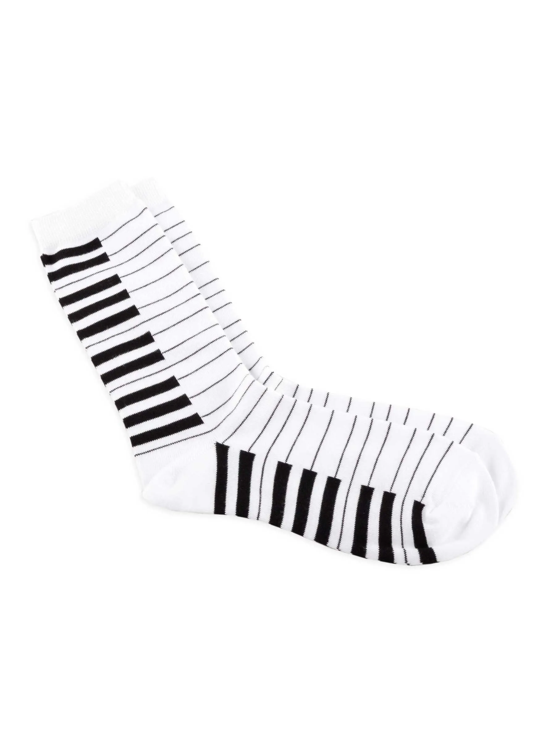 TeeHee Socks Men's Novelty Cotton Crew Piano Key 3-Pack (10934)