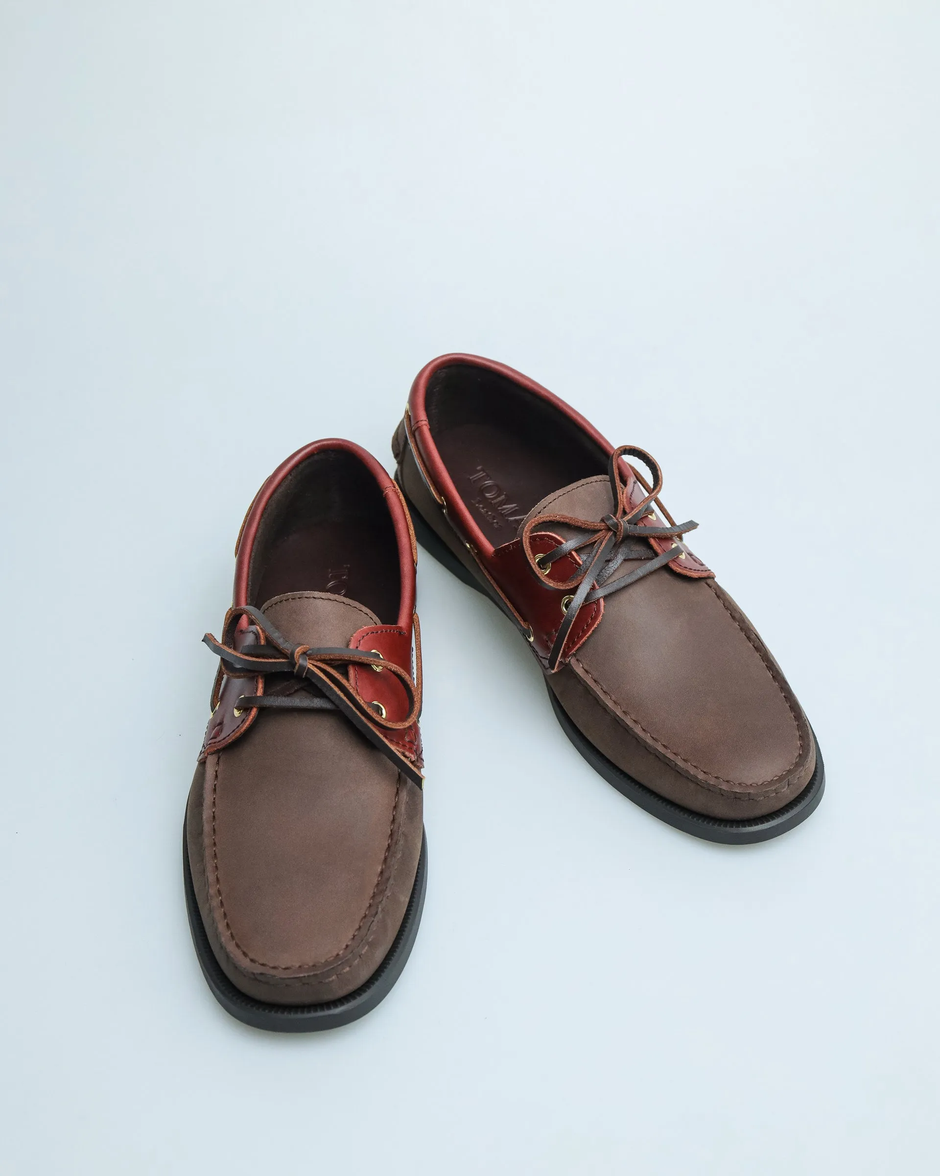 Tomaz C328A Men's Leather Boat Shoes (Coffee/Wine 1)