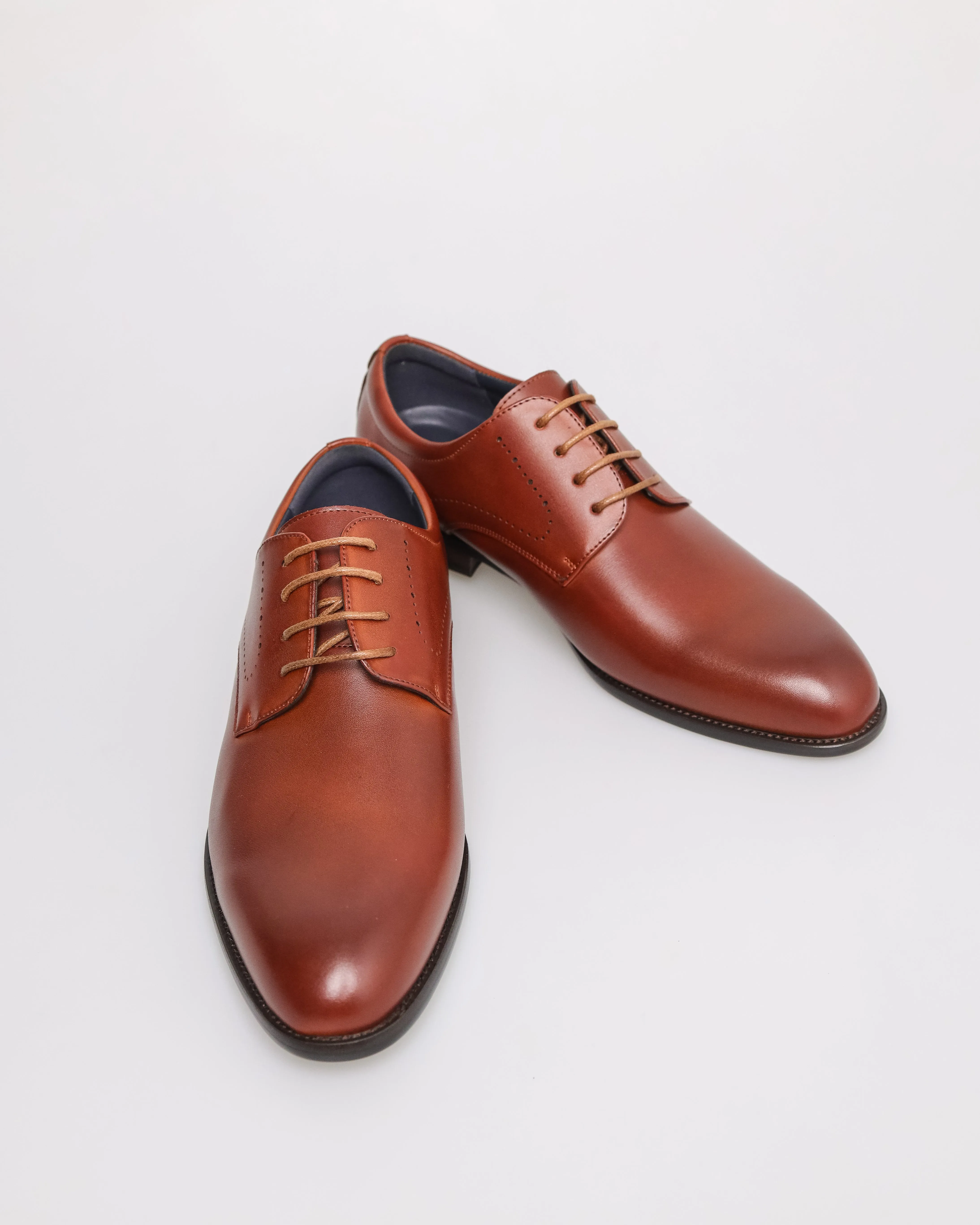 Tomaz F399 Men's Plain Toe Derby (Brown)