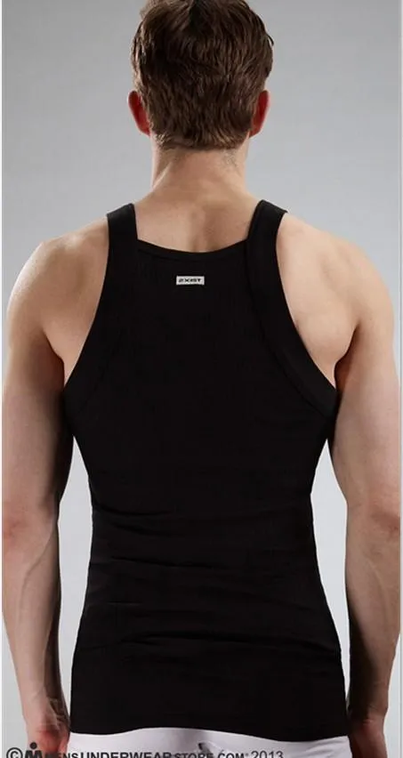 Wholesale- Men Tank Tops Men's Cotton Bodybuilding Tank Top Mens Sexy Shark