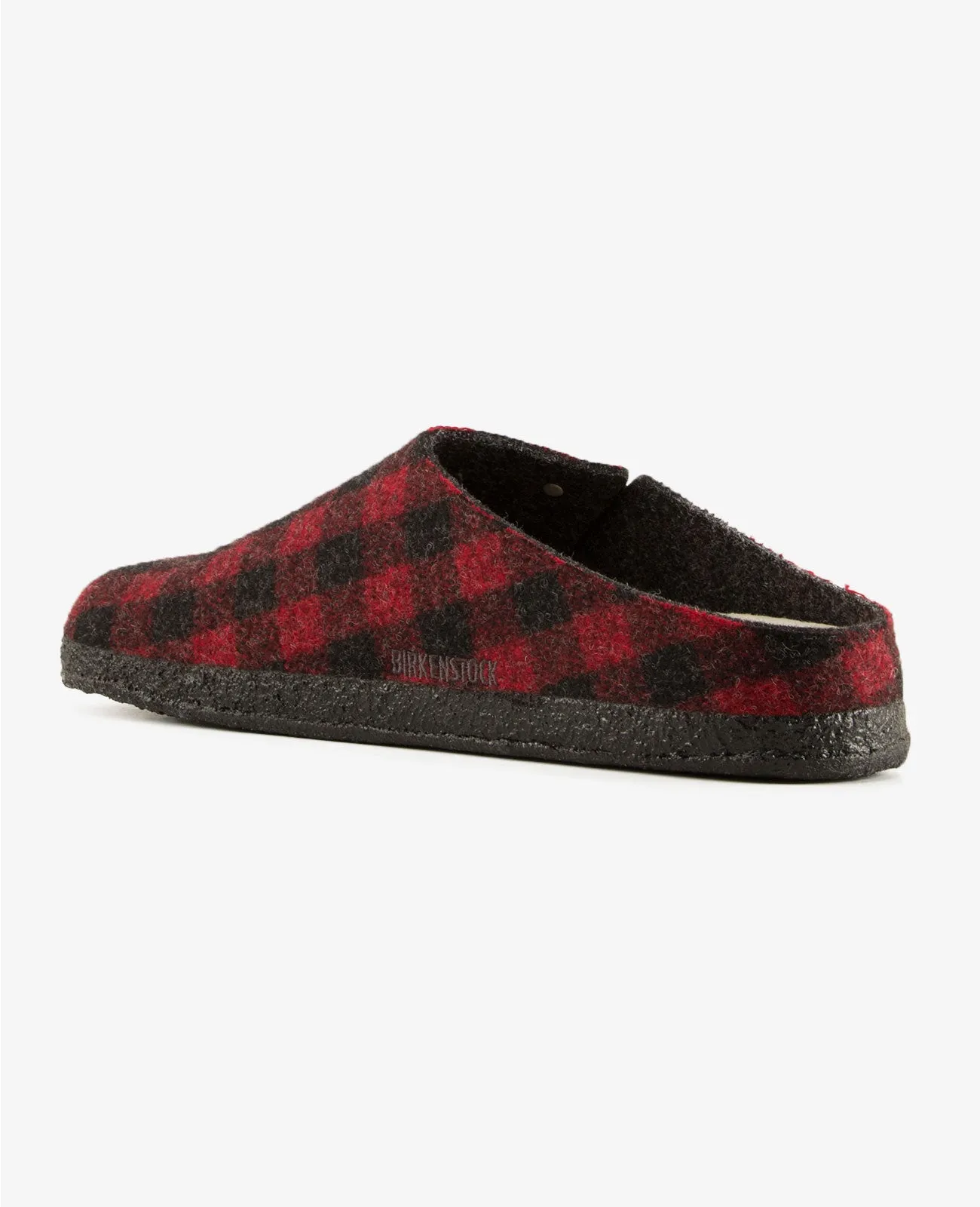 Zermatt Men Shearling Plaid Red