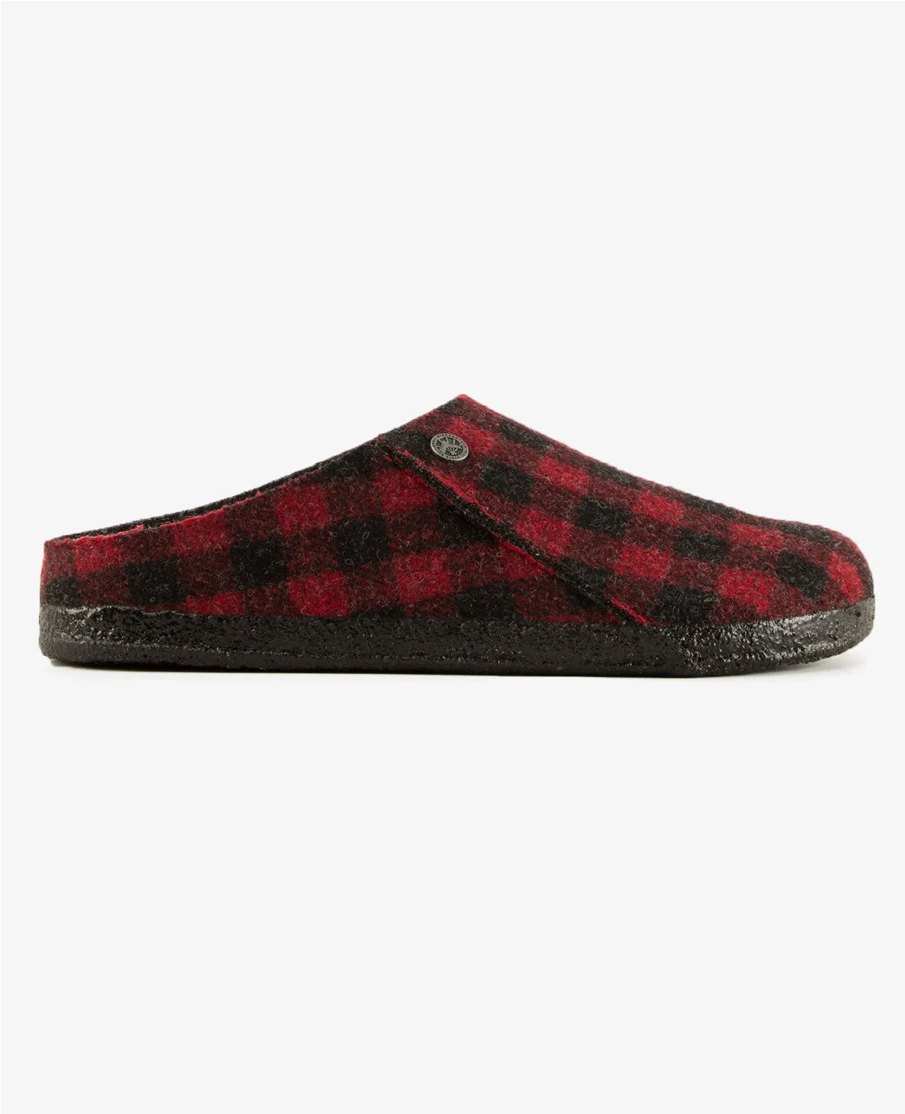 Zermatt Men Shearling Plaid Red