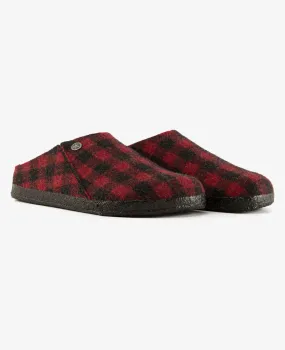 Zermatt Men Shearling Plaid Red